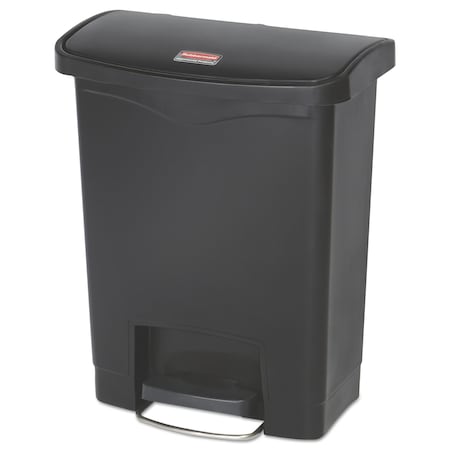 Rubbermaid Commercial Slim Jim Resin Step-On Container, Front Step Style, 8 gal, Black 1883609
